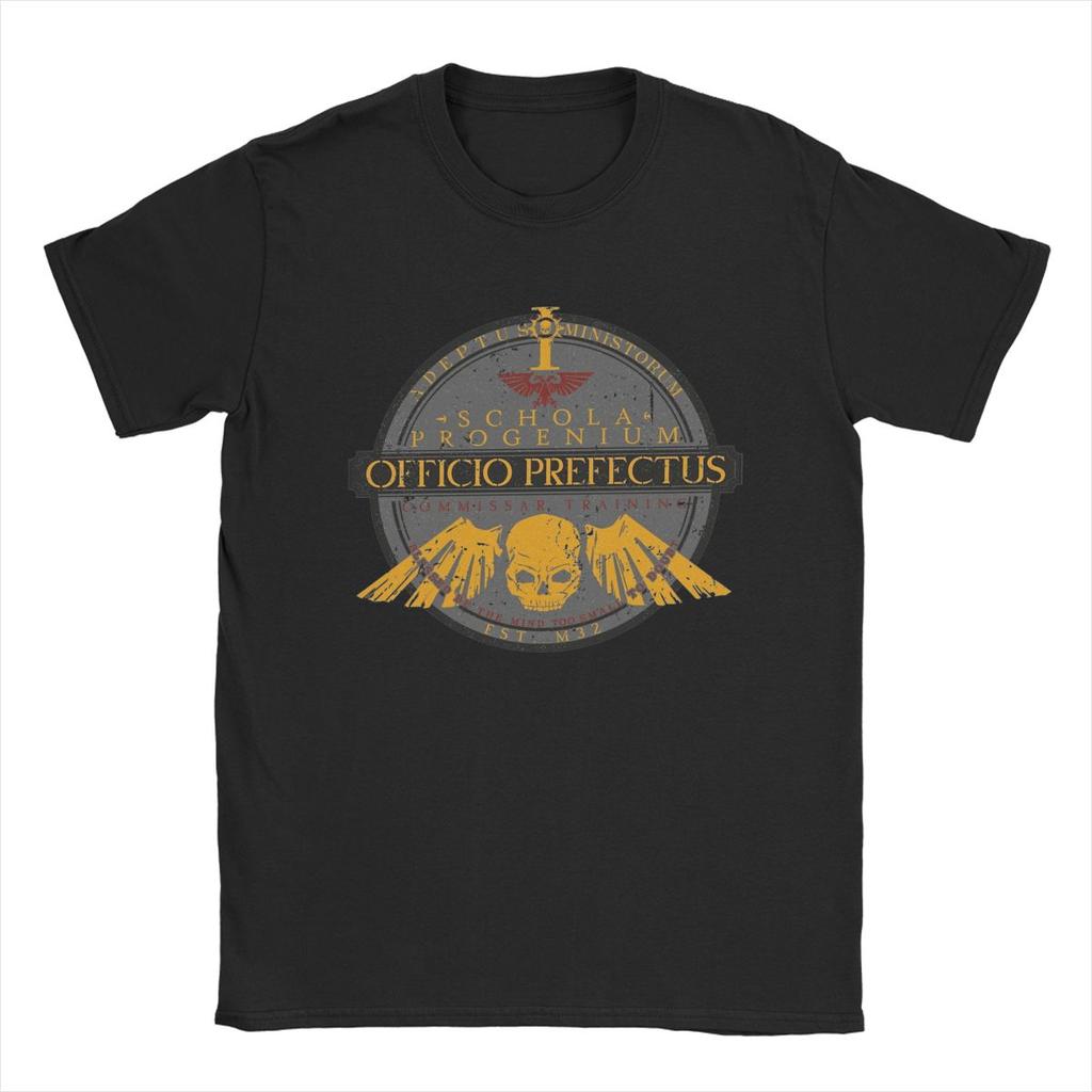 Schola Progenium Commissar Training Astra Militarum Men T Shirt Casual Tees Short Sleeve T-Shirts 100% Cotton Party Tops