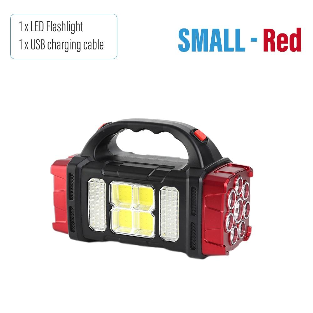 High Power Led Flashlights Camping Torch Work Light Solar Charge 4 Gear USB Rechargeable Light Waterproof Light for Outdoor
