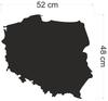 Magnetyczna tablica samoprzylepna mapa Polski na magnesy z podróży 48x52