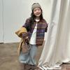 Girls Kids Vintage Fair Isle Jacquard Knit Cardigan Sweater Winter Outerwear
