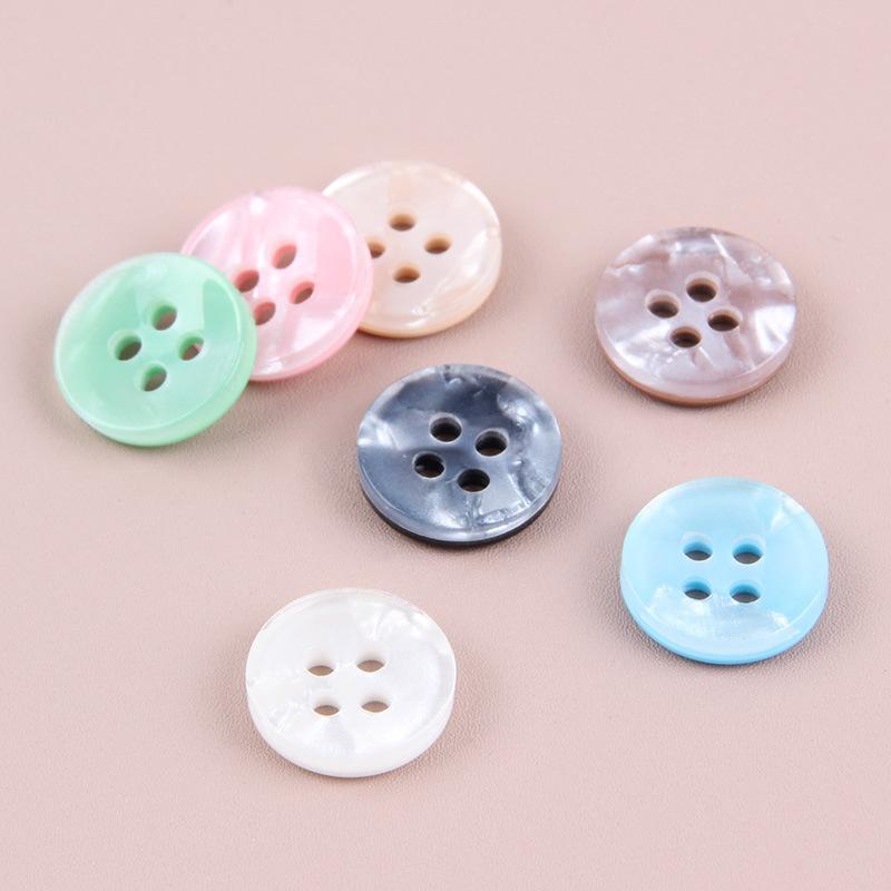 Four Eyes Resin Shirt Sweater Round Button Decorative Men's Open Cardigan Windbreaker Transparent Accory 100pc/lot