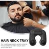Hair Perm Neck Tray Perm Dyeing Neck Tray Hair Coloring Neck Tray Hair Dye Cape Hair Rinse Tray Bracket Salon Shoulder Rest for Barber (Black)