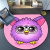 Colorful Furby In Bubbles Round Rug for Livingroom,Bedroom, Palyroom, Chair Rug, Area Rug, Circle Carpet, Fan Christmas Gift