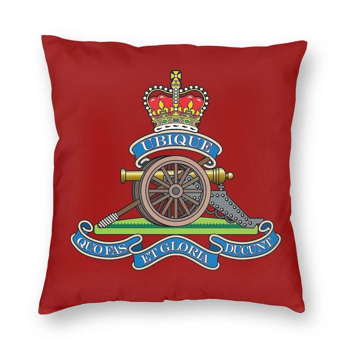 Royal Regiment Of Artillery Square Pillowcase Polyester Linen Velvet Pattern Zip Decorative Room Cushion Cover 30x30cm