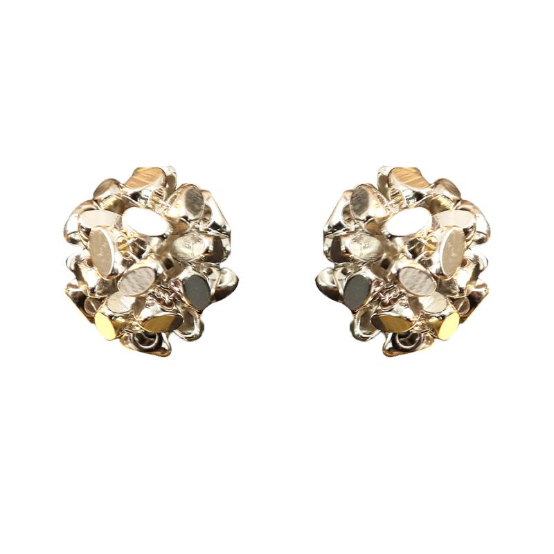 Pendientes Dorados Geométricos Irregulares Retro Elegantes Aleación Comodidad Y Joyería Versátil Para Mujeres Hombres Regalo