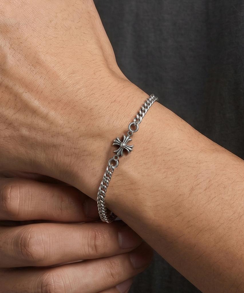 Julius1 Unisex Antique Flower Bracelet Jsb-029