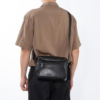 Letní ležérní crossbody kabelka z pravé kůže cross styl ležérní taška přes rameno Vícevrstvá pánská taška