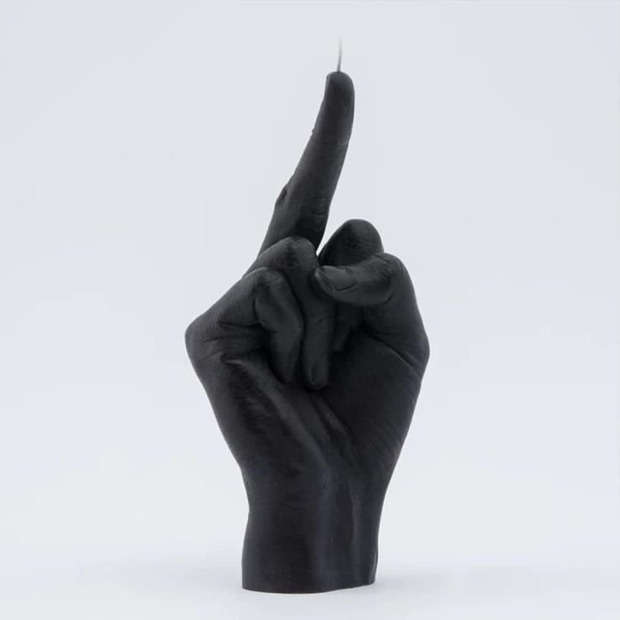 Scented Candle - Middle Finger Candle - Black - Soy Wax - Decorative Humor
