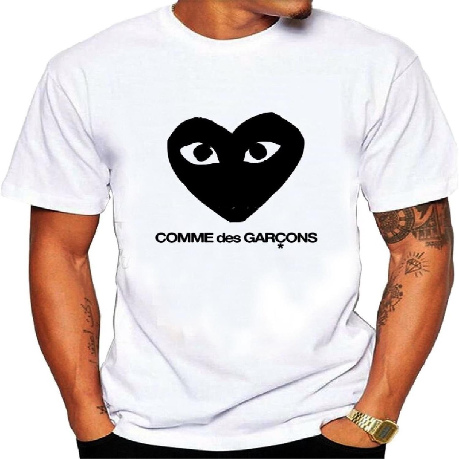 

Men s CDG Black Tee Shirt Black M білий