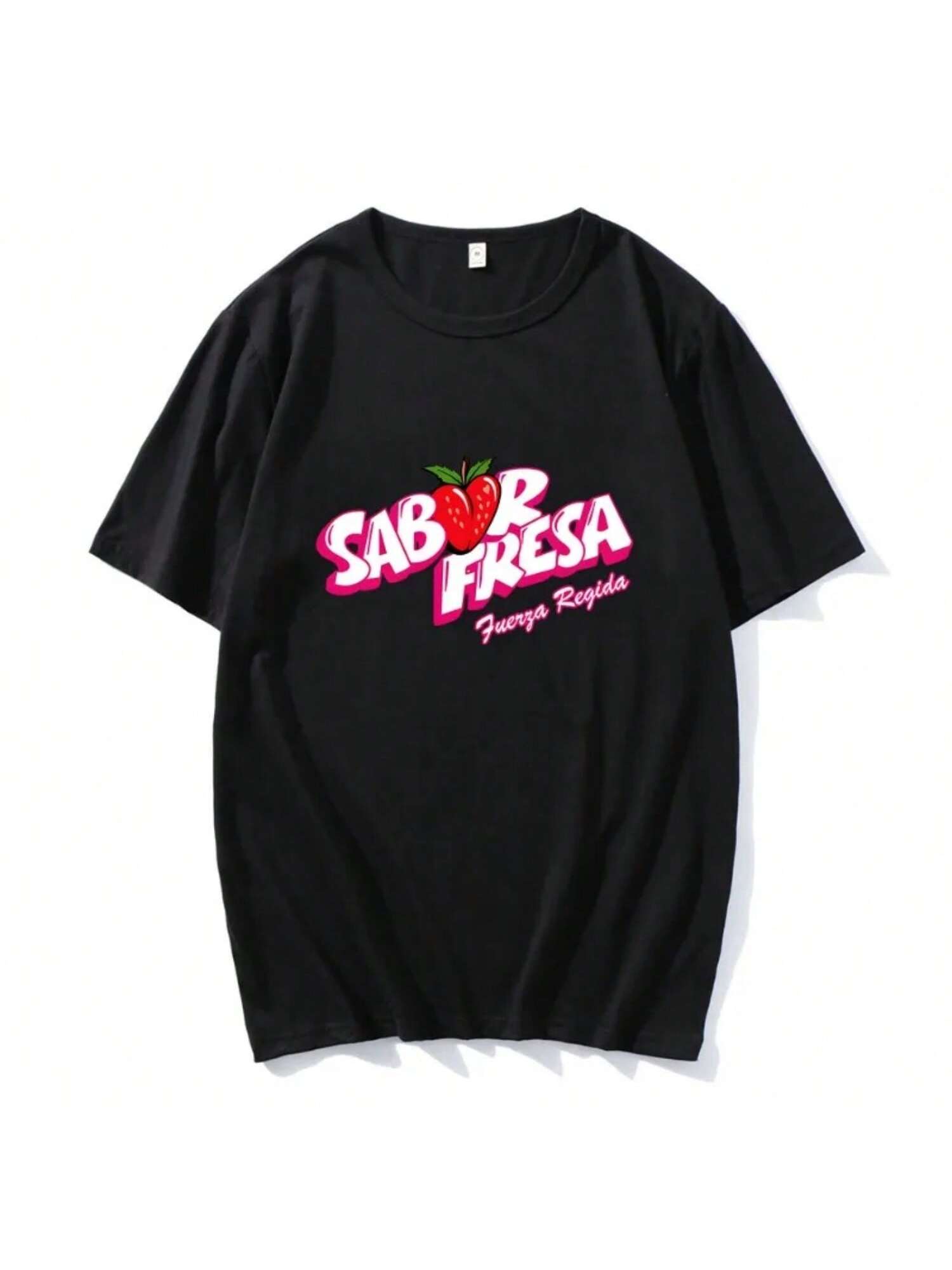 Fuerza Regida Band T-Shirt Cotton Summer T-Shirt Street Wear Wounisex s T-Shirt Cartoon Pattern Street Fashion Printed T-Shirt S
