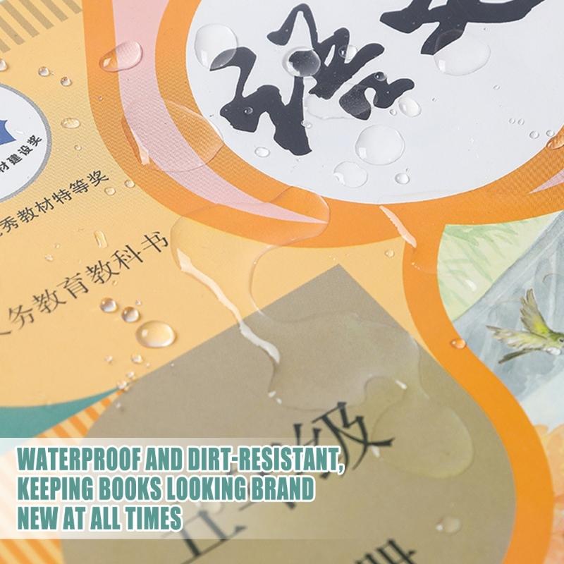10PCS Clear Plastic Book Wraps Book Covers for Students Water Resistant Friendly Design Textbook Protectors