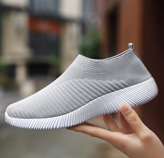 YRZL Womens Shoes Knitting Sock Sneakers Women Flat Shoes Casual Breathable Comfortable Slip on Flats Walking Shoes for Women