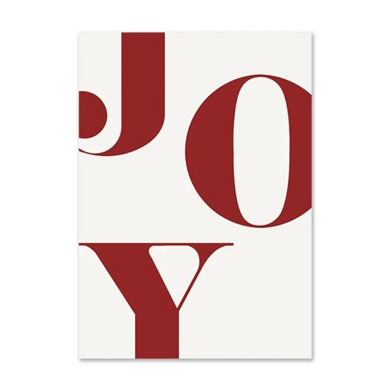 Christmas Deer Snowscape Canvas Poster Art Prints Hazelnut Wood Wall Paintings Christmas Wall Posters Living Room Decor Gift