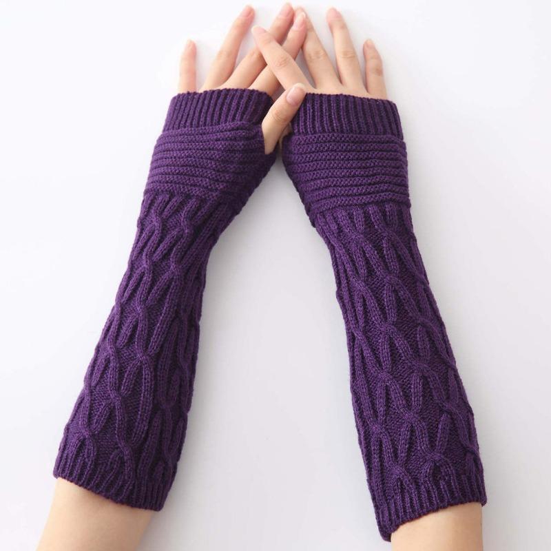 Botvotee Y2k Accessories Sleeves for Women Free Shipping Arm Warmers Winter Warm Knit Fingerless Gloves Half Finger Oversleeve