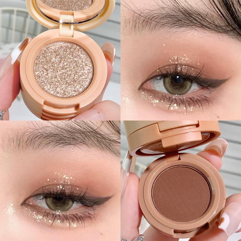 4 In 1 Matte Highlighter Blush Palette Pearly Blush Shiny Silkworm Lidschatten Shimme Brighten Face Contour Powder Makeup Palette ZH