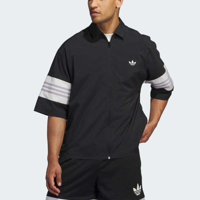 Adidas Originals SS24 Sport Løstsittende Polo Komfortabel Fritidskortarmsskjorte Unisex Topper Svart IY7392