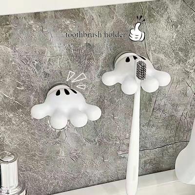 Adorables Crochets de Bain en Forme de Main Porte-Brosse à Dents Ventouse Non Marquante Crochet Sans Dommage Organisation de Salle de Bain Montage Mural