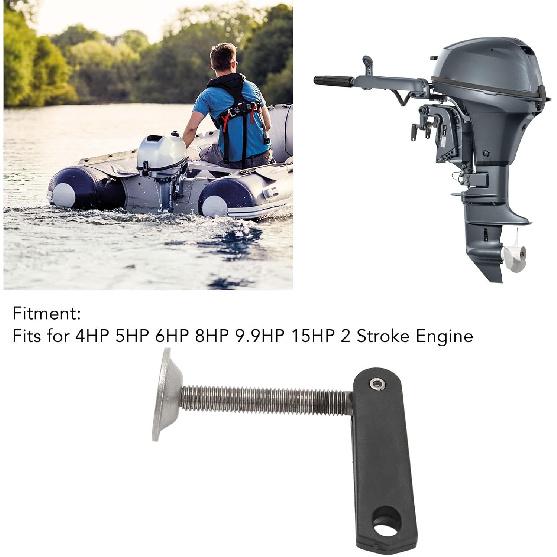 KIMISS Outboard Motor Transom Clamp Handle, Outboard Motor Mirror Clamping Handle Screw 6E0 43118 00 for 2 Stroke Engine