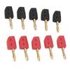 10 Pcs 4mm Banana Plug 32A Gold Plated Brass Quick Connect Banana Connector for Testing Equipment