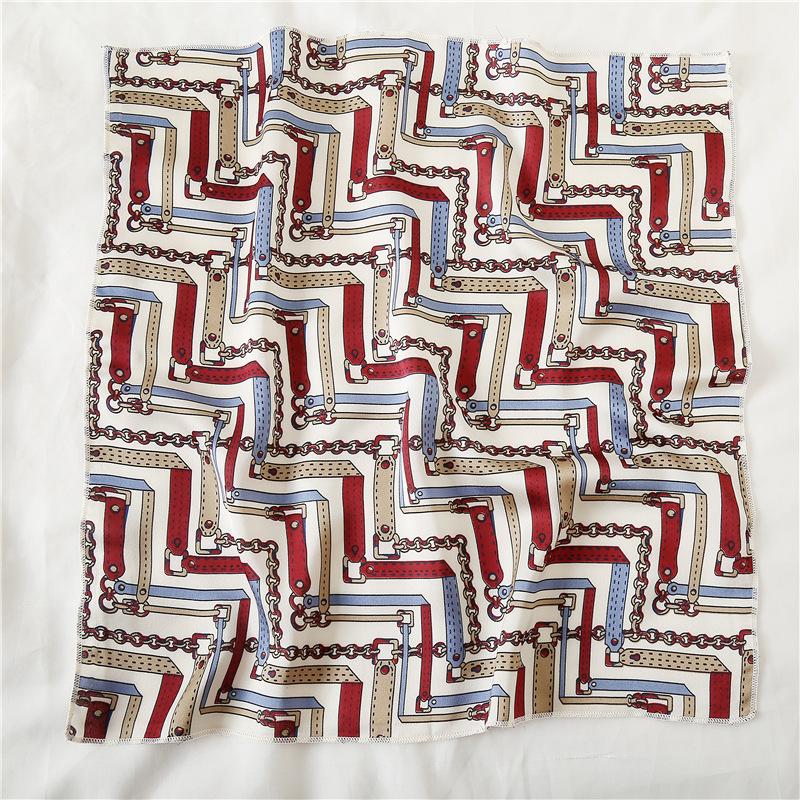 Small Silk Scarf Leopard Print Polka Dot Small Square Scarf Women'S Decorative Scarf Autumn And Winter Scarf Headscarf Headband Wrist Chic Wind