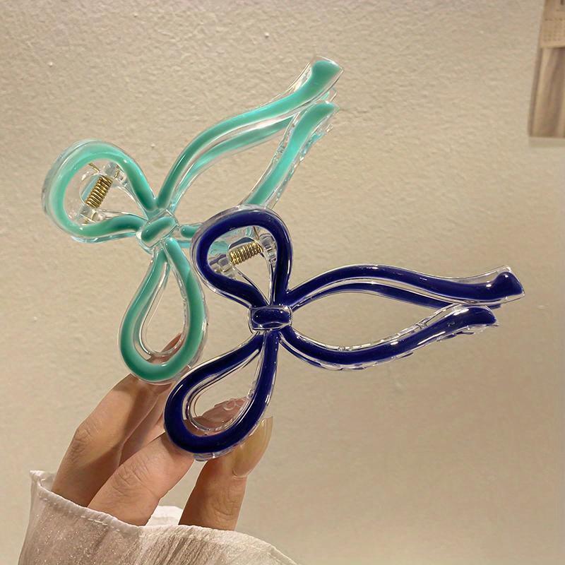 AISHG Crab Hair Clips for Women Shark Jelly Clear Claw Clips Scissors Shape Clamp Barrette Hairpin Girls Hair Accessories
