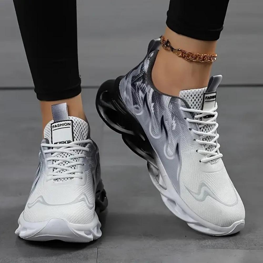 Womens Ladies Walking Tennis Shoes Slip On Lightweight Casual Running Sneakers Soft Sole Trainers De Mujer