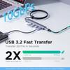 Aceele USB Hub 10Gbps 4 Port Expansion USB A To USB Converter Adapter USB Hub with 4 and Power Ports USB Gen 2 USB Hub with 120CM Cable for Desktop