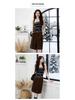 Retro Brown Velvet A-line Skirt with Slit - Youthful Spring Style