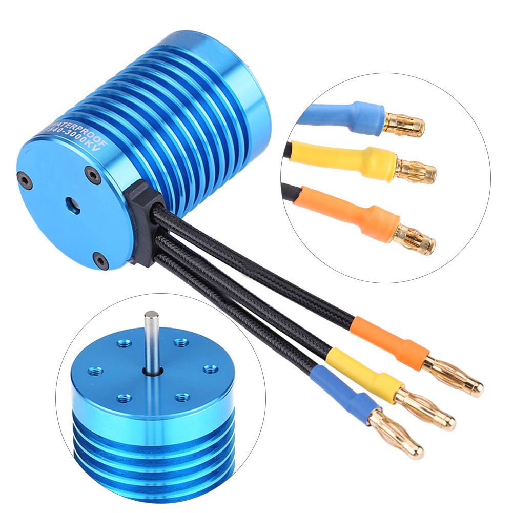 F540 4 Poles 3000KV Sensorless Brushless Motor w  cent3.175mm Shaft for 1 10 1 12 RC Car (3000KV)