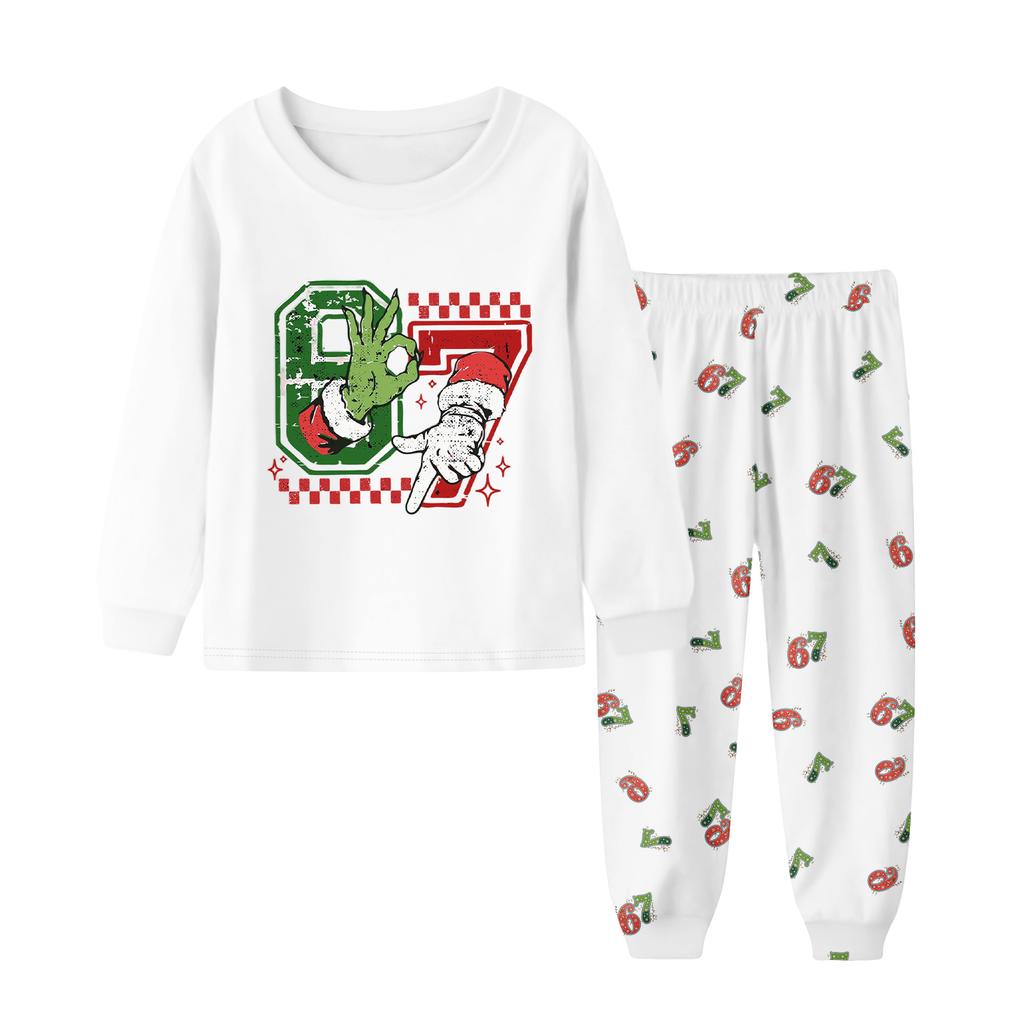 Children's Boys And Girls Thin Two-piece Long-sleeved Pants Two-piece