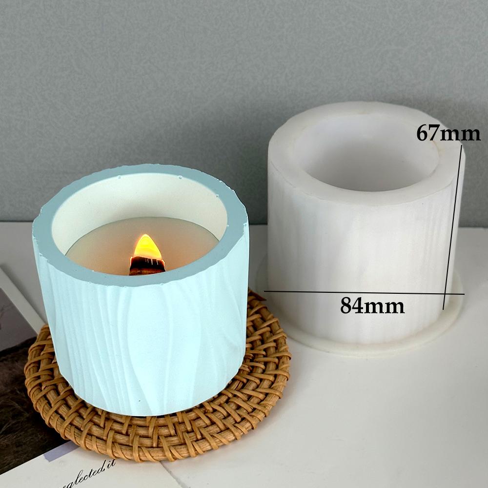 Round Gypsum Flower Pot Mold DIY Concrete Cement Candle Jar Silicone Molds Epoxy Resin Storage Box Handicraft Mould Home Decor