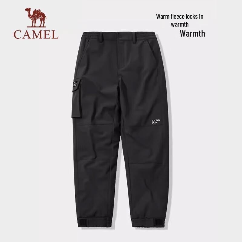 CAMEL Men s Windproof Fleece-Lined Softshell Cargo Pants