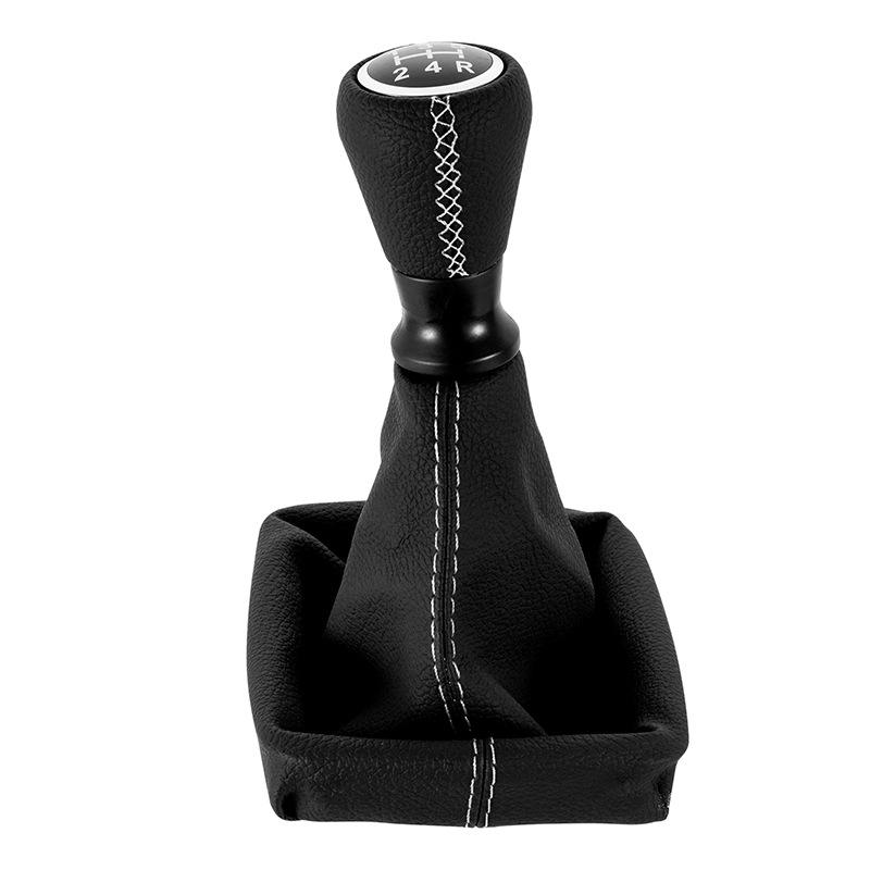 Leather Gear Shift Knob Shifter Lever Stick Gaiter Boot Cover Cars Accessories For Peugeot 206 406