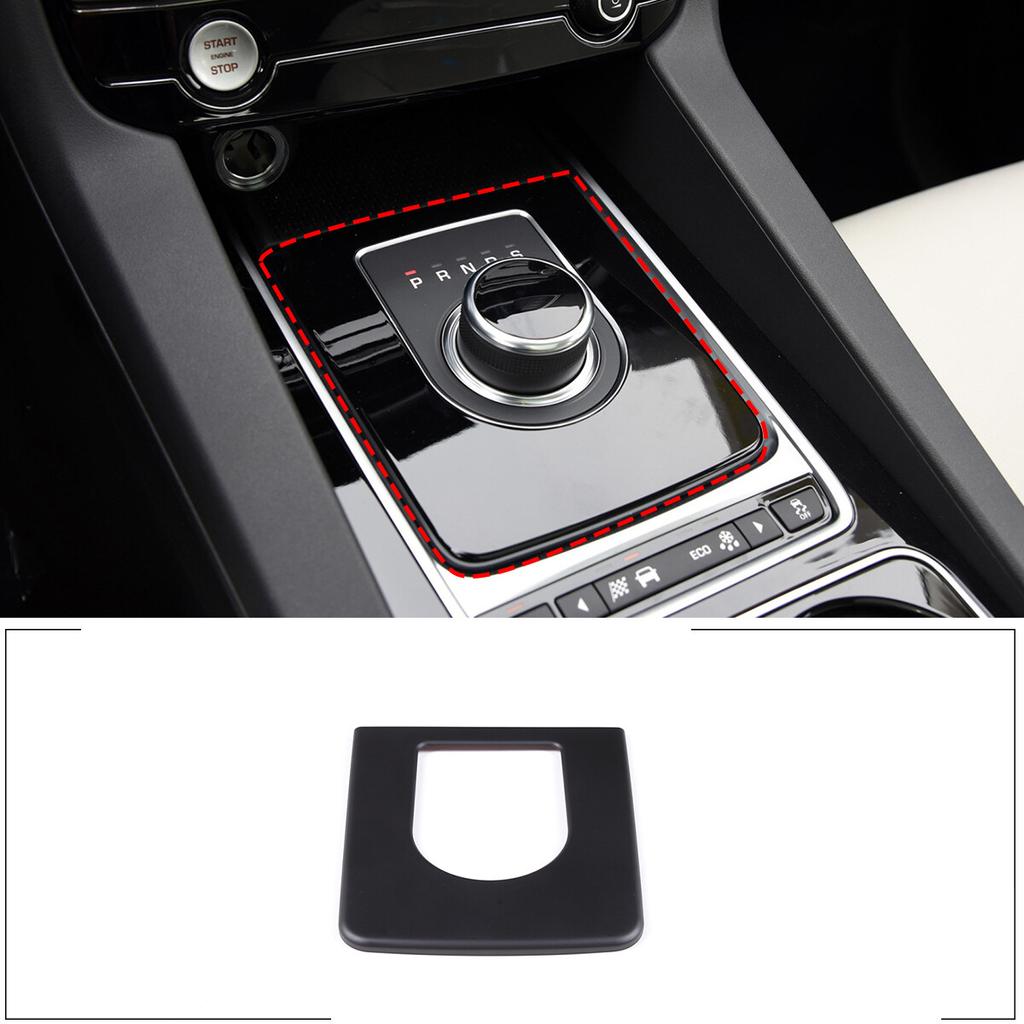 Matte Black Interior Gear Shift Plate Cover Trim For Jaguar F-pace XE 2016-