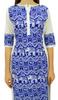Phagun Women's Designer Straight Black Kurta 3 4 Sleeve Printed Casual