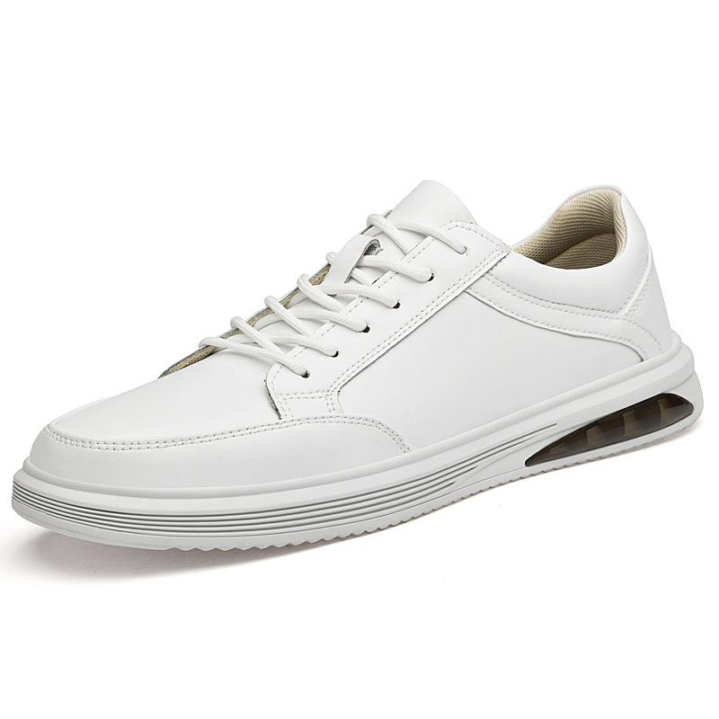 

Летние новые белые кроссовки из коровьей кожи на шнуровке, экспортный большой размер, модная мужская повседневная обувь 2025, мужская обувь 45 белый