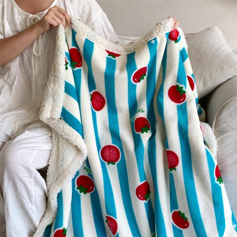 Winter Thick Milk Fleece Blanket Office Nap Sofa Bed Kids Students