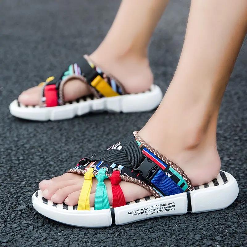Fashion Men's Shoe Beach Slides Male Slipper Outdoor Shiatsu Flip Flops Cheap Shoes Liquidation Casual Elegant Designer Luxury Low Price