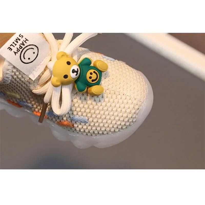 Fashion Children's Luminous Sneakers LED Flashing Shoes for Girls Baby Casual Shoes Spring Autumn Toddler Sports Shoes