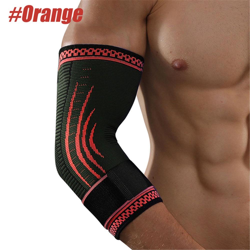 

1 пара компрессионных рукавов для локтей для мужчин и женщин, поддержка рук для занятий спортом, теннисный локоть, тендинит, Epicondyt Elbow XL оранжевый