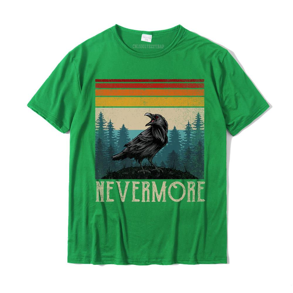 Vintage Nevermore Shirt Edgar Allan Poe The Raven Premium TShirt T Shirt Fitted Gift Cotton Unisexs T Shirt Gift