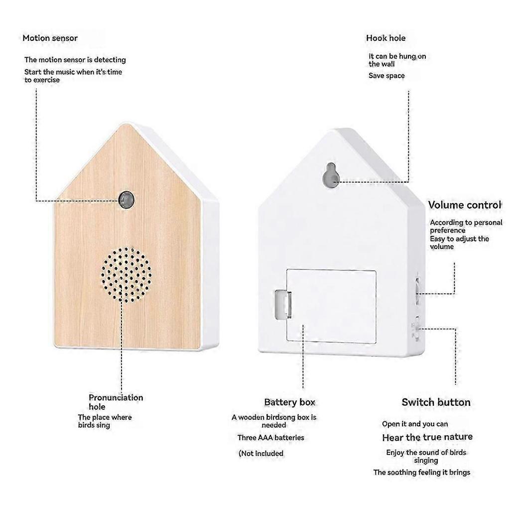 Boîte Orateur d'Oiseau Chantant avec Machine Intelligente de Bruits d'Animaux pour Chambre à Coucher Salon Relaxation
