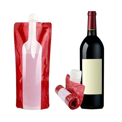 1 Set Liquor Pouch Large Capacity Reusable Practical Useful Juice Wine Bag with Funnel Travel Drinking Flask Kits for Camping