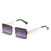 Square Sunglasses European And American Trend Metal Wide-Leg Square Glasses Personalized Multi-Color And Colorful Sunglasses