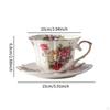 Ceramic Coffee Mug Milk Teaware Floral Pattern Coffeeware Smooth Tea Cups and Saucers Set Teacup