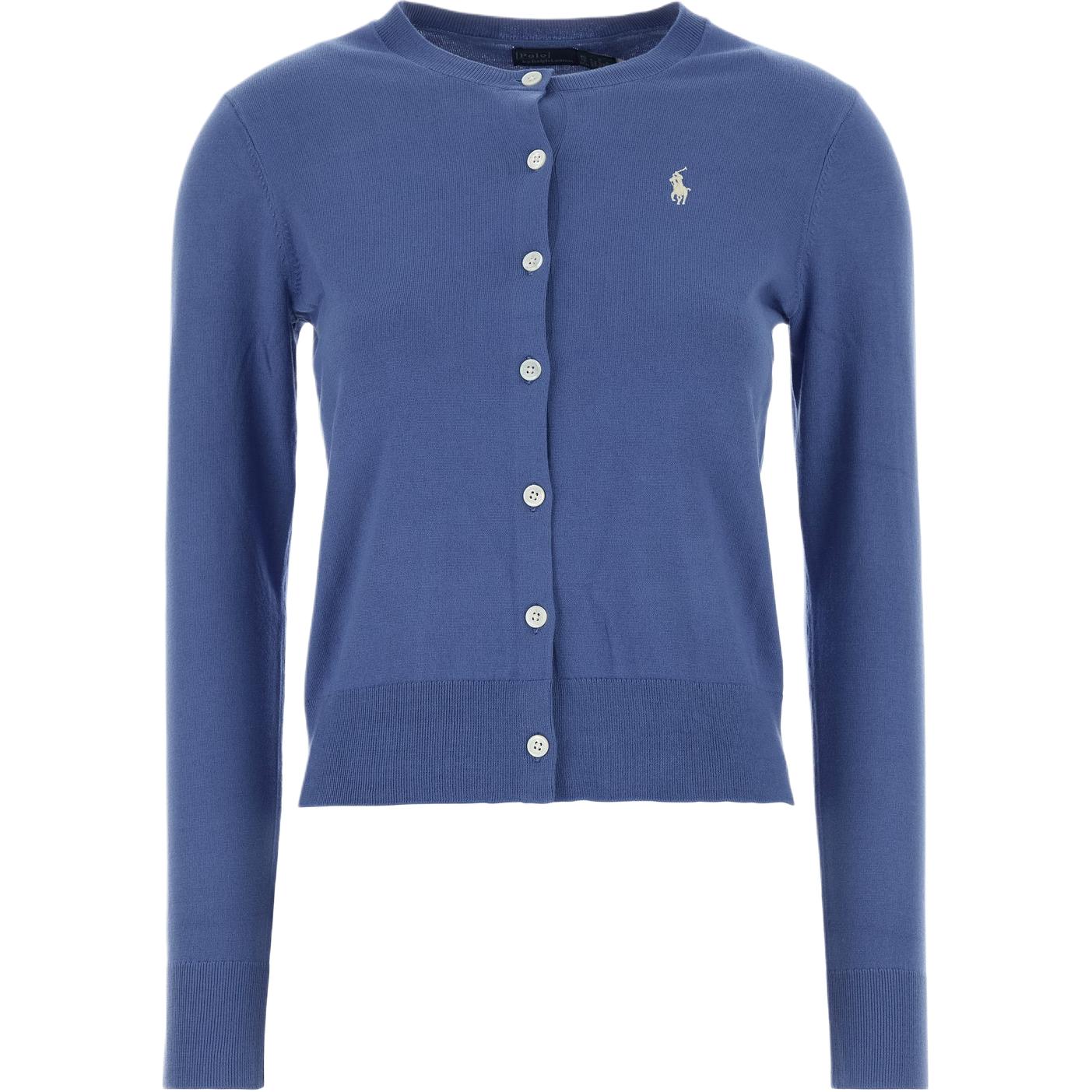 Polo Ralph Lauren FW25 Хлопковый кардиган с круглым вырезом и длинным рукавом Женский свитер 211702649-045 L