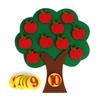 1set 1-10 Montessori Educational Toy Children's Puzzle Handmade DIY Toy Kindergarten Apple Tree Match Digital Teaching