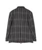 Beyond Closet [Collection Line] Vintage Detail Wool Check Riding Jacket Grey