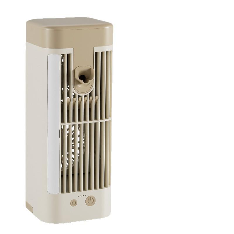 USB Mini Desktop Air Cooler & Night Light: Water-Cooled, Indoor Fan with Dormitory Spray Function