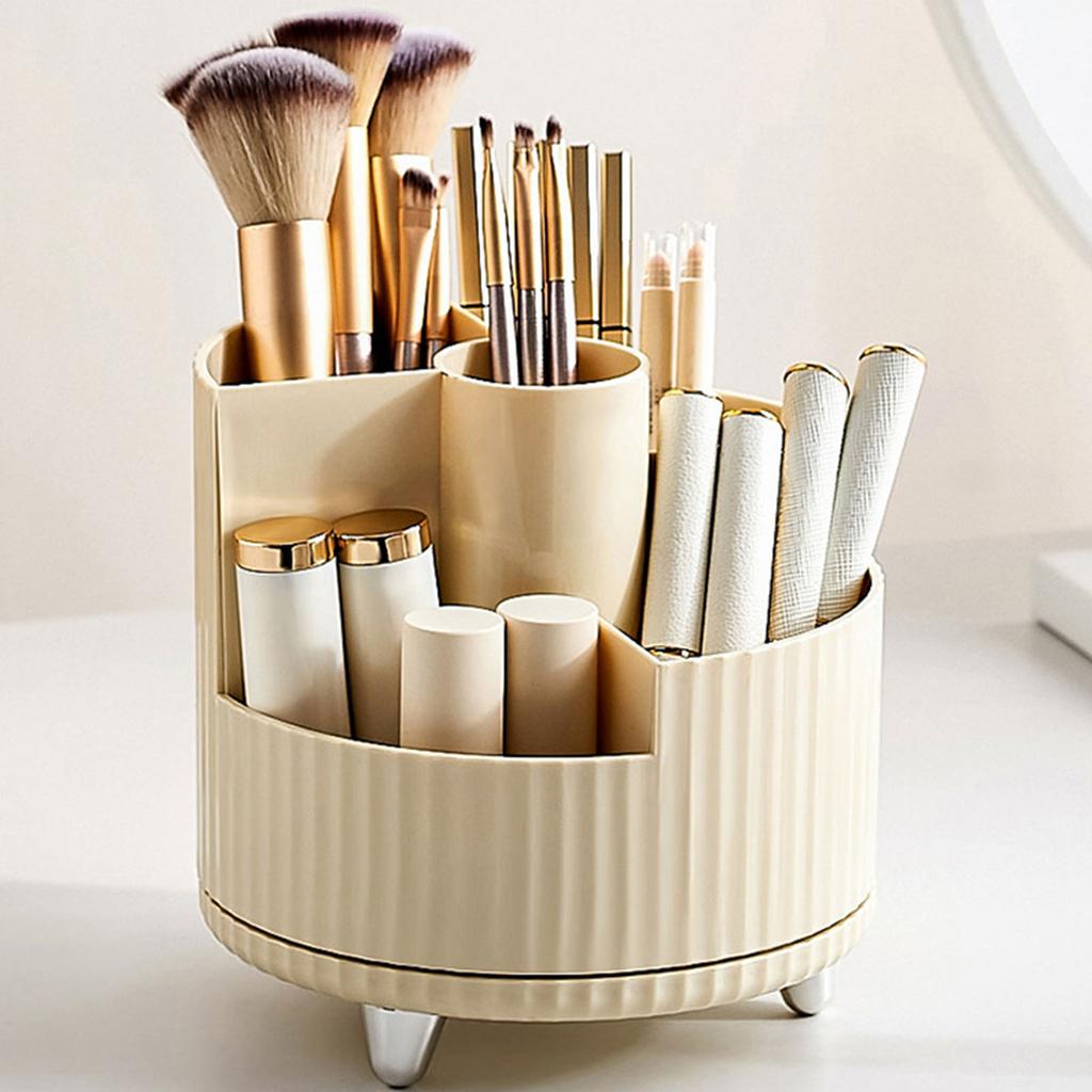Makeup Brush Holder 360 Degree Rotating Cosmetic Storage Cup for Vanity Small Perfume Lipstick